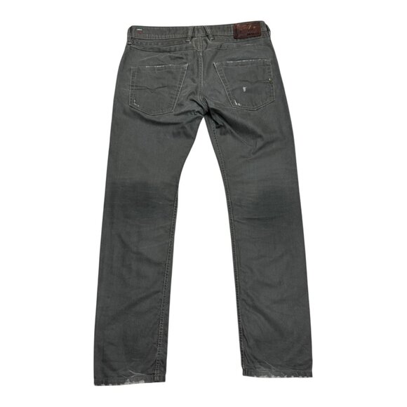 DIESEL BELTHER Green Made in Italy Designer Slim Straight Denim Pant Jeans 32x32 - Picture 2 of 9